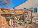 An outdoor cat enclosure made with wood framing, wire mesh and several levels for cat climbing, sitting and play at 7344 S Sheephorn Mtn, Littleton, CO 80127