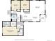 Detailed floor plan showcasing the layout of the primary bedroom, bathrooms, kitchen, and living spaces at 1925 Syracuse St, Denver, CO 80220