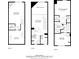 Detailed floor plan displaying all three floors and their room dimensions at 9659 W Cornell Pl, Lakewood, CO 80227