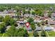 Aerial view of property nestled among mature trees in a quiet, residential neighborhood at 4451 Eliot St, Denver, CO 80211