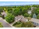 Real estate aerial view of a charming neighborhood with mature trees and well-maintained houses, perfect for families at 4677 S Wolff St, Denver, CO 80236