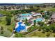 Birds-eye view of the community water park and clubhouse area at 3654 Penang Dr, Castle Rock, CO 80109