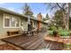 Inviting wood deck with outdoor seating, perfect for enjoying the landscaped backyard and sunny days at 4788 Briar Ridge Trl, Boulder, CO 80301