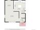 Floor plan showing the layout of the living room, dining area, kitchen, foyer and porch at 92 Helena Cir, Littleton, CO 80124