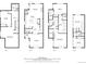 Four floor plans including recreation room, bedrooms, kitchen, and Gathering room at 2741 Java Ct, Denver, CO 80211