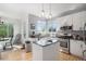 Stylish kitchen featuring a center island, stainless appliances, and ample natural light at 7696 S Hudson Way, Centennial, CO 80122