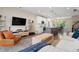 Open-concept living room connects to a modern kitchen, perfect for entertaining at 3103 S Cherokee St, Englewood, CO 80110