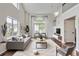 Bright living room with soaring ceilings, large windows, and modern furnishings exudes contemporary comfort at 11029 Grouse Ct, Parker, CO 80134