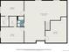 Basement floor plan with bedrooms, recreation room, bathroom, and walk in closets at 1155 S Balsam St, Lakewood, CO 80232