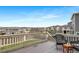 Relaxing deck area overlooks fenced yard and the beautiful neighborhood at 18103 House Finch Ln, Parker, CO 80134