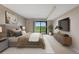 Comfortable bedroom with sliding door to the backyard at 7160 W Stetson Pl # 27, Littleton, CO 80123