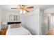Cozy bedroom with soft lighting, a ceiling fan, a double bed and a double door closet at 15543 Quivas St, Broomfield, CO 80023