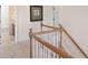 Hallway area with carpet and railing at 15543 Quivas St, Broomfield, CO 80023