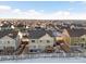 Aerial view of house, backyard, and neighborhood at 3140 S Nepal Way, Aurora, CO 80013