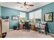 Bright office featuring a ceiling fan and plenty of space for all of your working needs at 11422 W Cooper Ave, Littleton, CO 80127