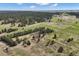 An aerial view of the beautiful acreage and wooded property at 30886 County Road 17/21, Elizabeth, CO 80107