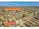An aerial view of 1454 Utica St near the Perry Street Lightrail Station and surrounding neighborhood at 1454 Utica St, Denver, CO 80204