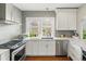 Well-lit kitchen features white cabinets, stainless steel appliances, and a subway tile backsplash at 1454 Utica St, Denver, CO 80204
