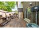 Backyard deck with a garden fence and sliding glass door at 8023 Wolff St # C, Westminster, CO 80031