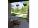Comfortable patio boasts scenic views of the community green space and manicured lawns at 9603 Dunning Cir, Highlands Ranch, CO 80126