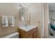 Clean bathroom with a vanity, toilet and medicine cabinet at 3727 Talisman Pl # B, Boulder, CO 80301