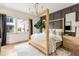 Main bedroom featuring a four-poster bed, modern decor, and plenty of natural light at 1925 W 165Th Way, Broomfield, CO 80023