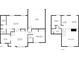 Floor plans of both the main and upper floors of the home at 98 N Quicksilver Ave, Castle Rock, CO 80104