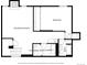 Floor plan of the basement highlighting the recreation room, bedroom, laundry, electrical room and bath at 561 Cook St, Denver, CO 80206