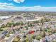 Expansive aerial view of the property showcasing its neighborhood and proximity to local amenities at 5826 S Jebel Way, Centennial, CO 80015
