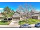 Charming two-story home with a well-maintained lawn, mature trees, and a two-car garage at 5826 S Jebel Way, Centennial, CO 80015