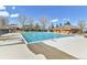 Large community pool with a bath house and plenty of space for swimmers and sunbathers at 5826 S Jebel Way, Centennial, CO 80015