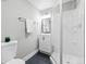 Updated bathroom features sleek vanity, shower, and fixtures at 3630 Magnolia St, Denver, CO 80207