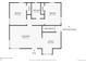 Home floor plan showcasing the layout of living room, bedrooms, kitchen, bathroom, and entry way at 3630 Magnolia St, Denver, CO 80207
