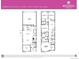 Detailed floor plan showing the layout of a two-story Woodrose home with four bedrooms and a two-car garage at 21011 E 63Rd Dr, Aurora, CO 80019