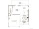 Detailed floor plan featuring the layout of the great room, kitchen, dining area and garage at 24709 E 39Th Ave, Aurora, CO 80019