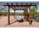 Charming pergola-covered outdoor dining area for enjoying meals and gatherings on the spacious deck at 8 Lindenwood Dr, Littleton, CO 80120