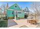 Backyard patio with dining, BBQ, and lush lawn area at 4054 Wyandot St, Denver, CO 80211