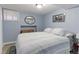 Basement bedroom featuring carpeted floors, light blue walls and a single window at 1434 Osceola St, Denver, CO 80204