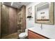 Modern bathroom with walk-in shower and updated vanity at 65 Cottonwood Dr, Evergreen, CO 80439