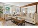 Open-concept living room with neutral tones and natural light at 7264 Wembley Pl, Castle Pines, CO 80108