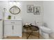 Elegant bathroom with modern vanity, stylish decor, and a comfortable toilet at 1515 Sagrimore Cir, Lafayette, CO 80026