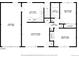 Second-floor floor plan featuring a garage, kitchen, bath, living room and two bedrooms at 1515 Sagrimore Cir, Lafayette, CO 80026