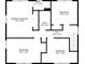 Upstairs floor plan with four bedrooms, two baths, and large hall with stairway at 9290 N Raleigh St, Westminster, CO 80031