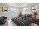 Comfortable bedroom featuring a queen bed, soft carpet, neutral decor, and ample natural light at 13805 W 82Nd Ave, Arvada, CO 80005