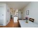 Open living area with kitchen view, dining table, and streamlined design at 865 S Quebec St # 302A, Denver, CO 80247