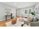 Inviting living room with hardwood floors, neutral decor, and a comfortable seating area at 635 Fillmore St, Denver, CO 80206