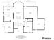 First floor plan showcasing an open layout with a living room, kitchen, dining area, and three-car garage at 12421 High Country Trl, Littleton, CO 80127