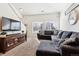 Comfortable living room with sectional sofa and large windows at 19059 E 54Th Pl, Denver, CO 80249