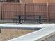 Community picnic table on concrete pad at 9411 W 89Th Cir, Westminster, CO 80021