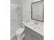 Updated bathroom with a shower, vanity, and toilet at 3661 S Joplin St, Aurora, CO 80013